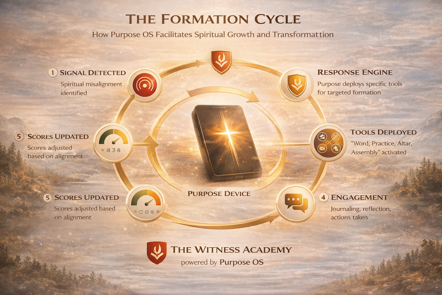 The Formation Cycle — How Purpose OS Facilitates Spiritual Growth
